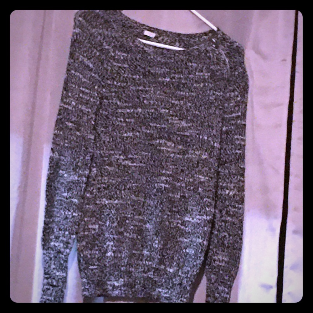 J.crew boatneck sweater black and white